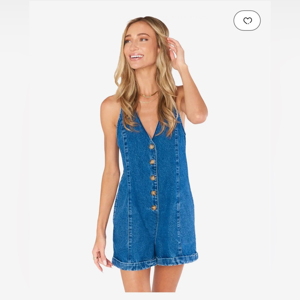 Show me your Mumu romper denim sandiego romper